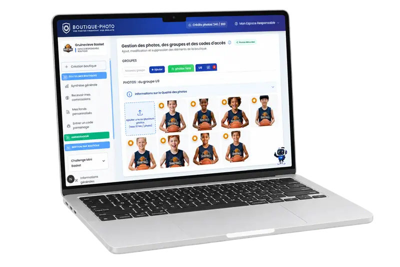 Boutique Membre — gestion des photos